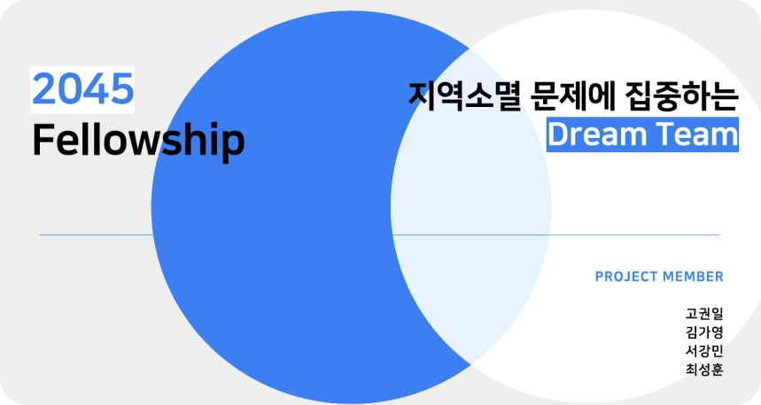 2045 펠로우십 Fellowship - 지역소멸 문제에 집중하는 Dream Team